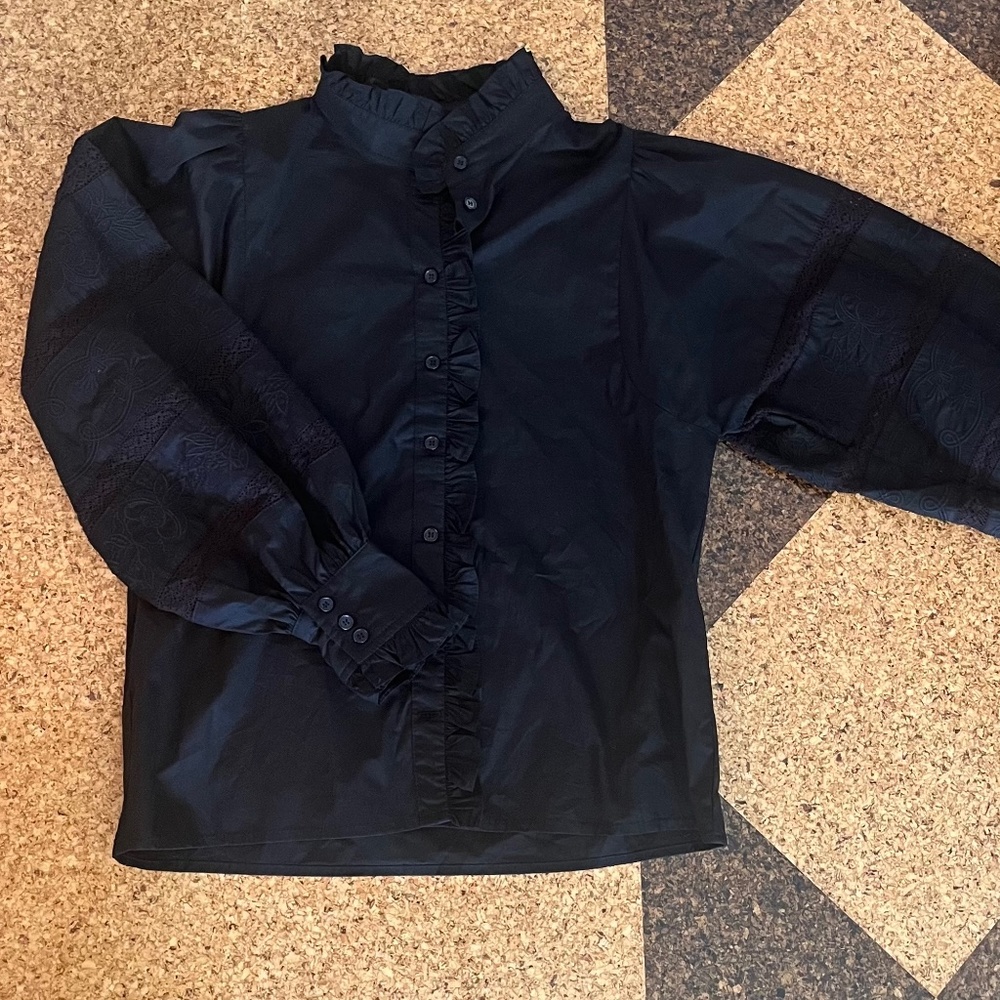 Black button down